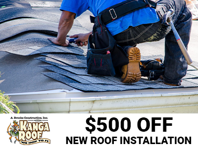 $500 off new roof installation